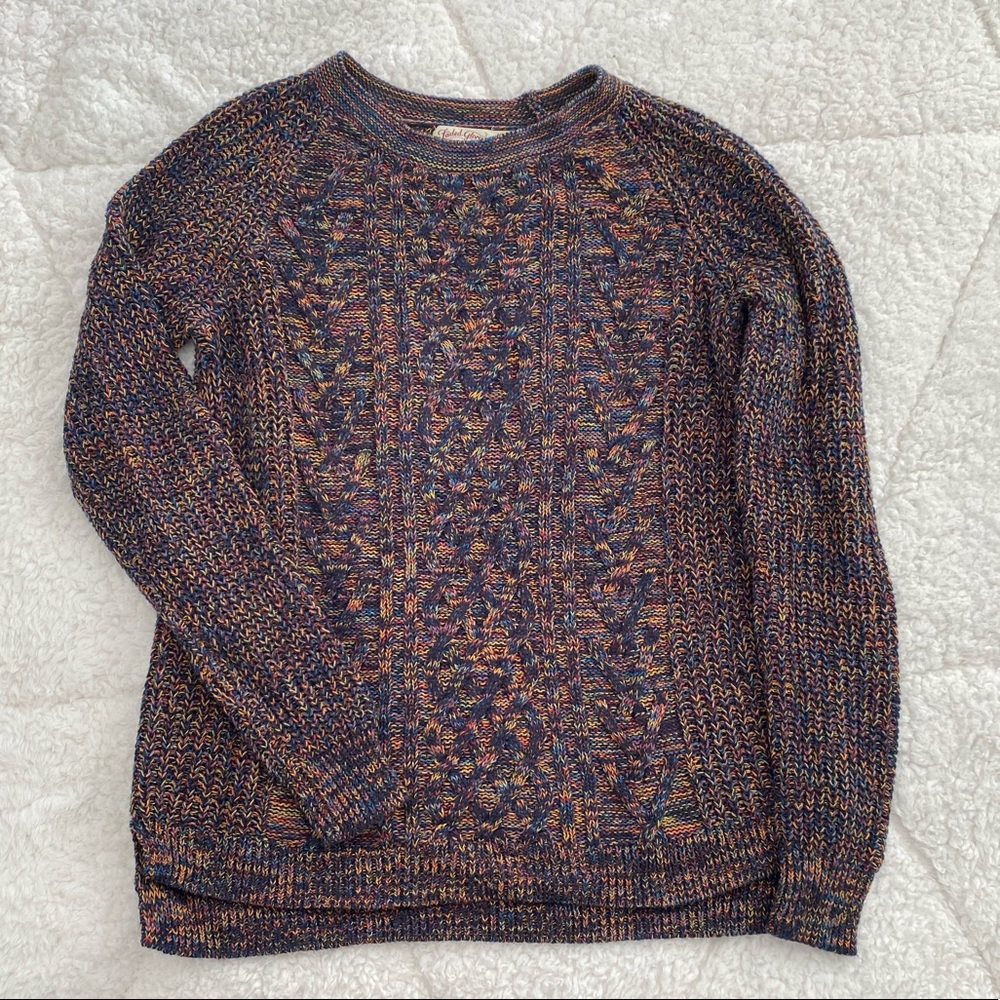 Colorful knitted sweater, size M